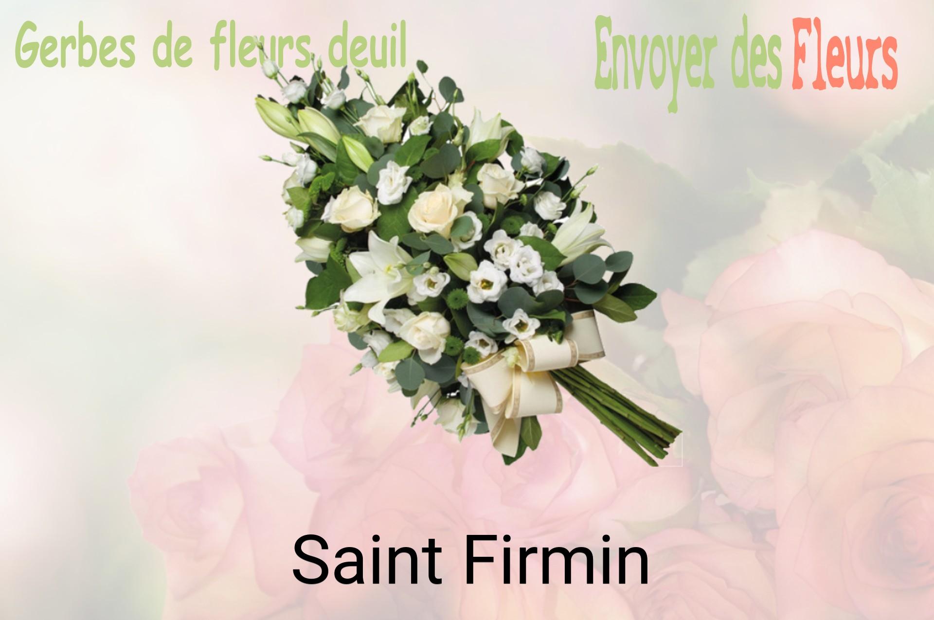 Gerbe de fleurs de deuil livrée à Saint-Firmin